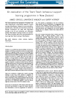 SUFL Article NZ 2011