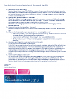 Case Study from Nambour Special School, May 2020